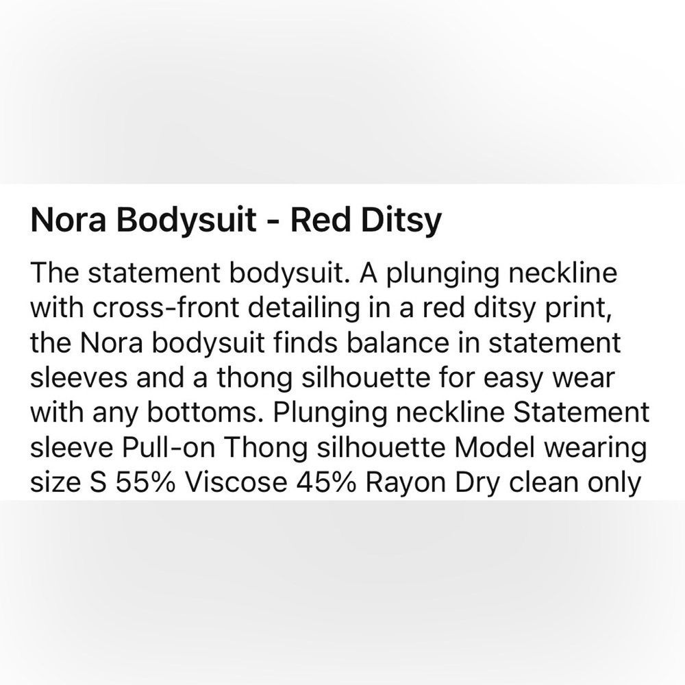 AFRM Nora Bodysuit in Red Ditsy - Picture 5 of 5